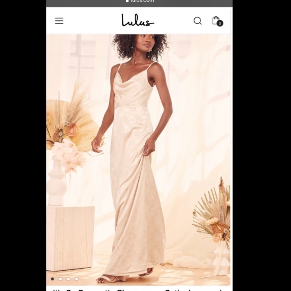 Lulus champagne rose pattern dress